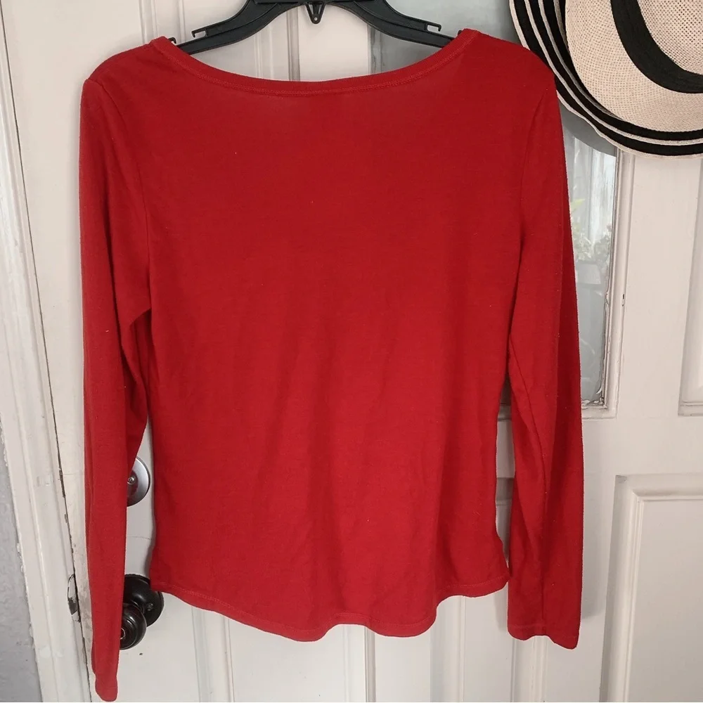 Stars above red sleepwear pajamas top Small / S